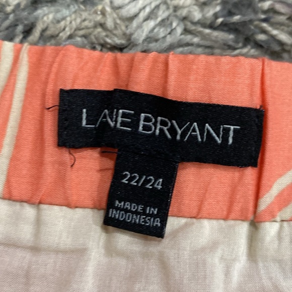 Lane Bryant floral print a line skirt with pockets size 22/24 pull on cotton - Picture 2 of 9